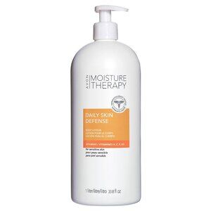 Avon Moisture Therapy 33.8 Fluid Ounce Bonus Size Daily Skin Defense Body Lotion